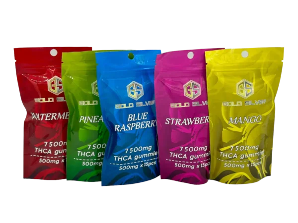 Gold Silver THCA Gummies 7500mg